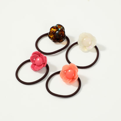Gifty - Acetate Flower Hair Tie for High Ponytail Bun