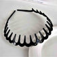 Top view of Gifty toothed wave headband displaying symmetrical wave design