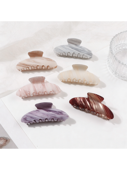 Beau - Marbled Print Hair Claw Clip