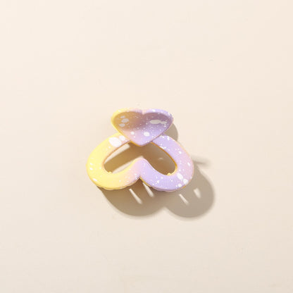 Beau - Gradient Heart Shape PS Alloy Claw Clip