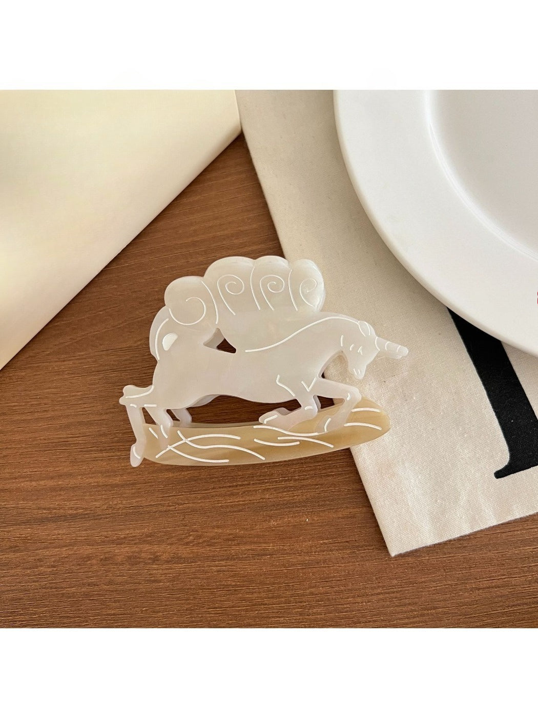 Beau - Unicorn Shaped Acetate Hair Clip