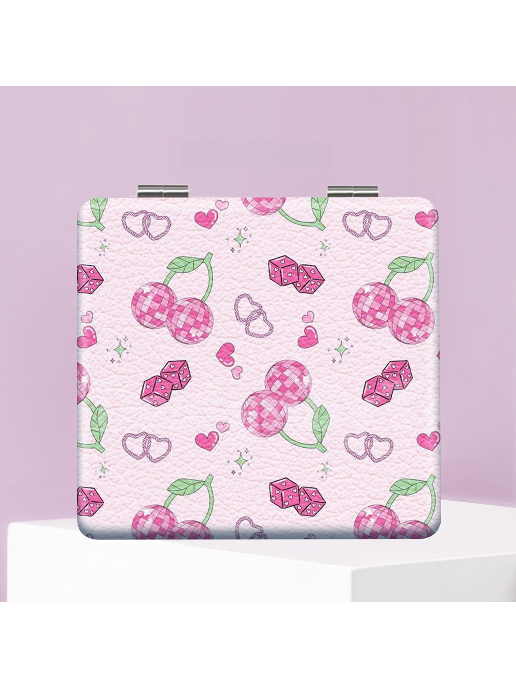 Mirroray - Bow Print Foldable Compact Makeup Mirror