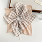 Gifty - Plaid Lace Bow Ponytail Hair Scrunchie