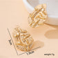 Earedge - Minimal Geometric Textured Alloy Stud Earrings