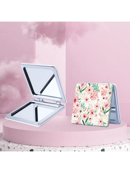 Mirroray - Floral Print Foldable Pocket Makeup Mirror