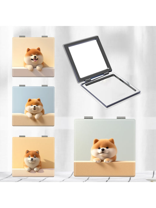Mirroray - Cartoon Dog Foldable Glass Makeup Mirror