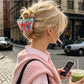 Beau - Printed Book Shape Acetate Hair Claw Clip