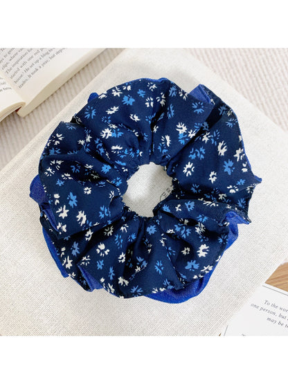 Gifty - Navy Blue Floral Hair Tie