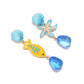 Earedge - Marine Animal Fish and Starfish Dangle Earrings