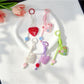 Keypus - Heart Pendant Bag Charm Alloy Cord Loop Keychain