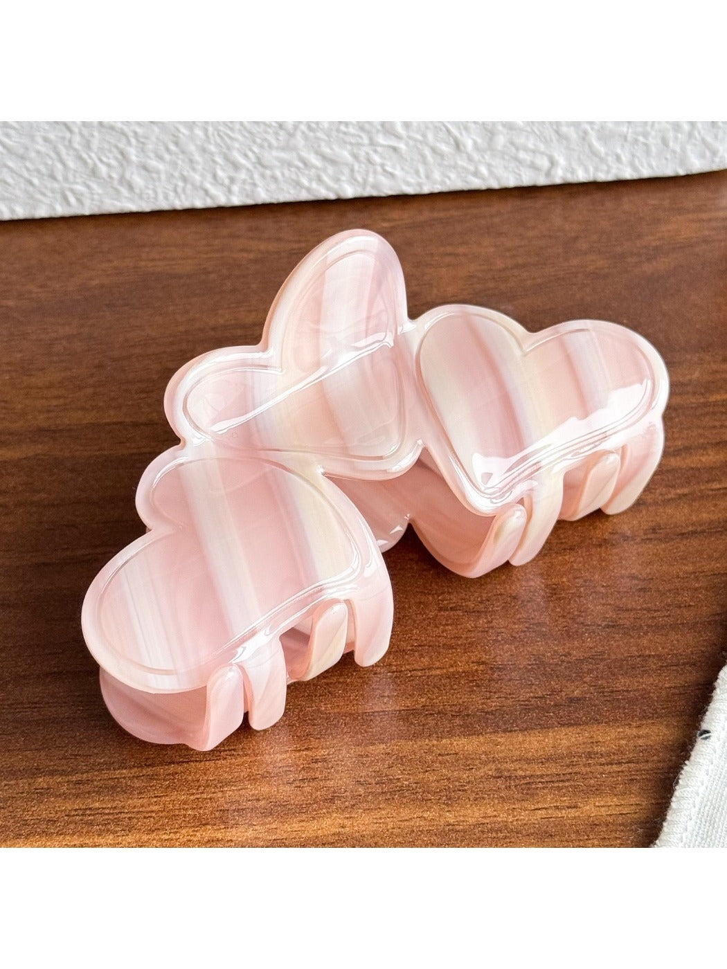 Beau - Love Heart and Stripes Hair Clip