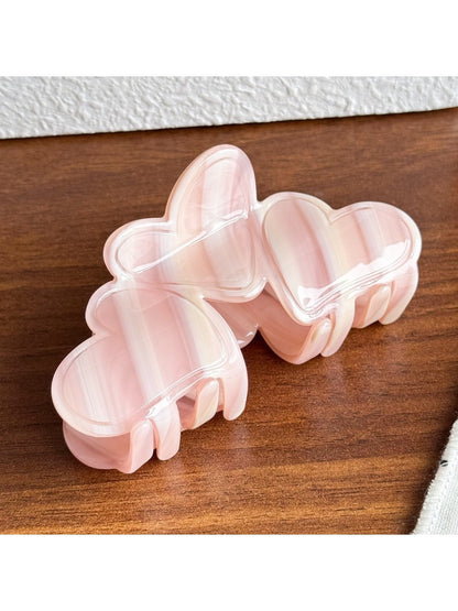 Beau - Love Heart and Stripes Hair Clip