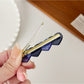 Beau - Acetate Heart-shaped Color Blocked Hair Clip