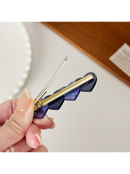 Beau - Acetate Heart-shaped Color Blocked Hair Clip