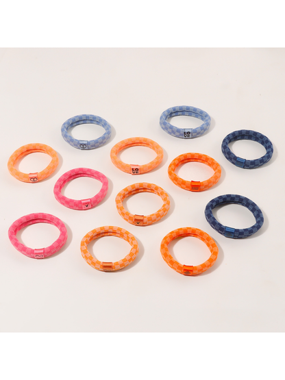 Gifty - Plaid High Elastic Ponytail Hair Tie