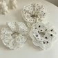 Gifty - Polka Dot Floral Lace Fabric Scrunchie