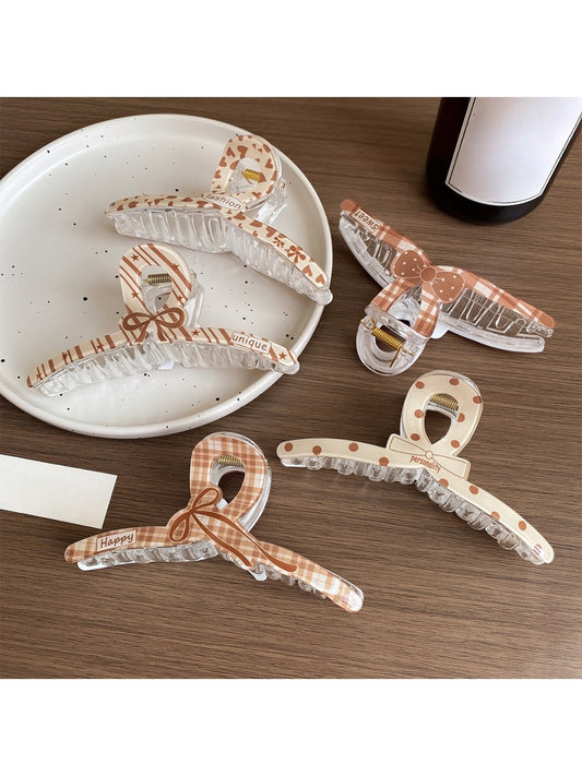 Beau - Brown Simple Bow Hair Clip