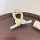 Beau - Rounded Geometric Alloy and Acrylic Claw Clip