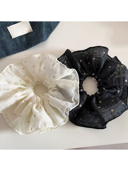 Gifty - Soft Polka Dot Tulle Scrunchie