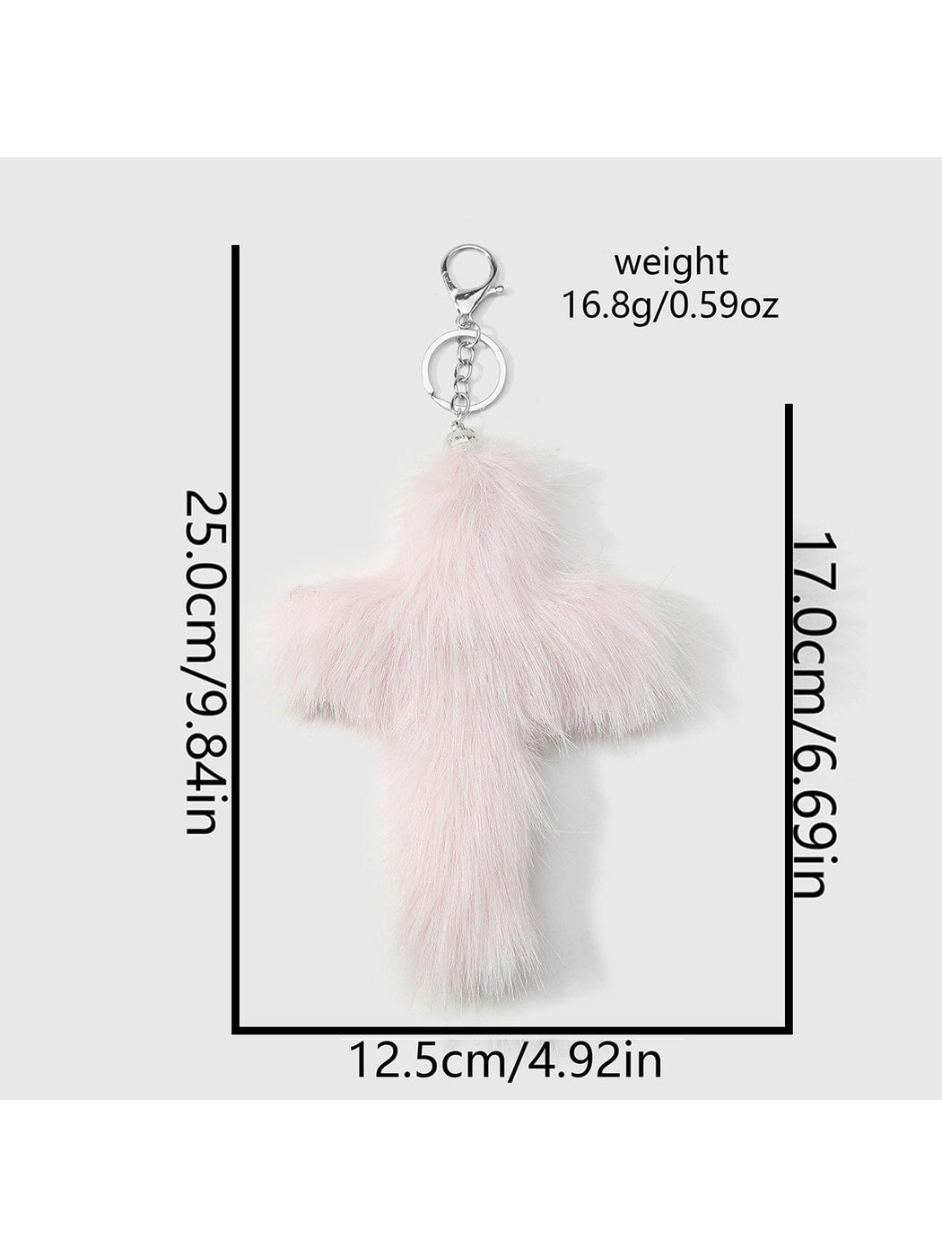 Keypus - Y2K Plush Cross Shape Bag Charm Keychain