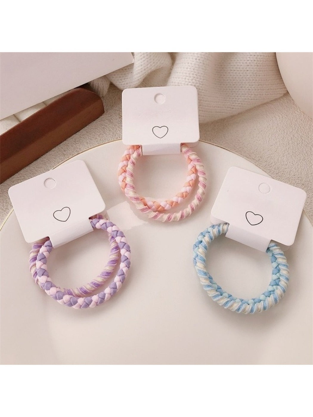 Gifty - Macaron Hair Tie Set (2 Pcs)