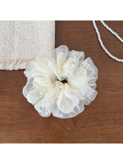 Gifty - Puffy Pleated Mesh Scrunchie