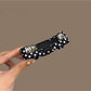 Beau - Polka Dot Rhinestone Bow Side Hair Clip