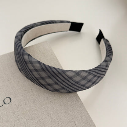 Gifty - Plaid Padded Fabric Check Pattern Headband