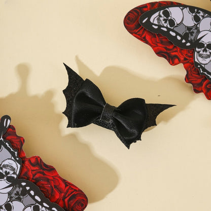 Beau - Halloween Sequin Batwing Bow Hair Clip