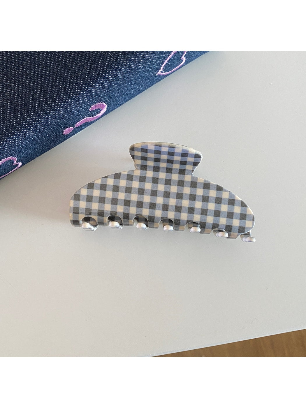 Beau - Fan Shape Decorative Acetate Fiber Claw Clip