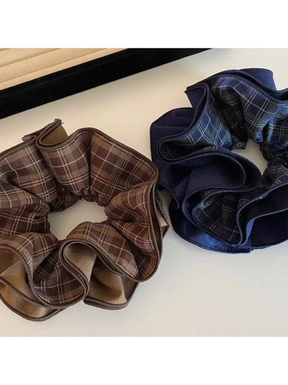 Gifty - Vintage Four Layer Plaid Scrunchie