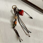Keypus - Retro Heart Beaded Leopard Detail Keychain