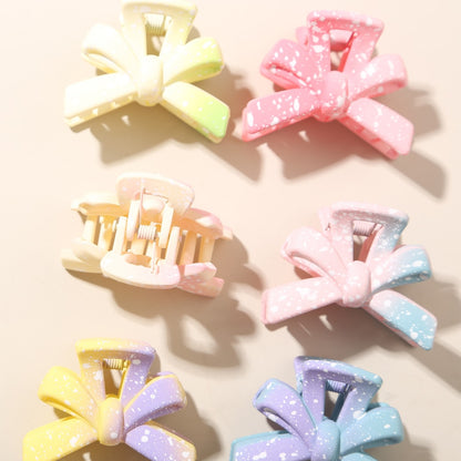 Beau - Gradient Speckled Bow Front Hair Claw Clip