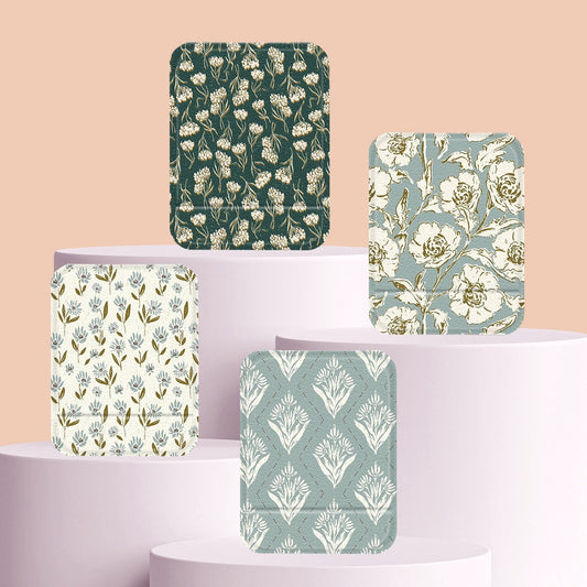Mirroray - Double Sided Floral Print Folding Makeup Mirror