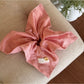 Gifty - Pink Plaid Scrunchie Hair Clip and Headband