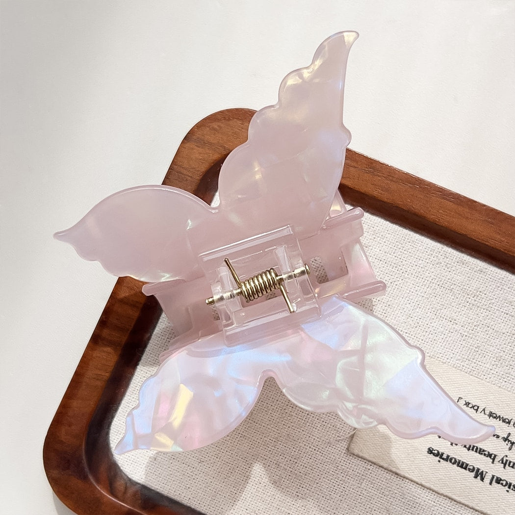 Beau - Glossy Butterfly Shape Pastel Claw Clip