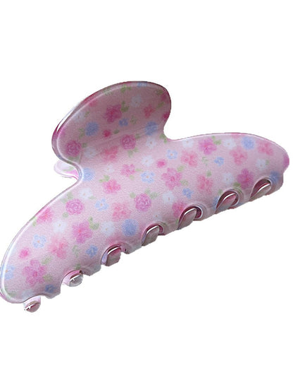 Beau - Floral Print Acetate Fiber Claw Clip