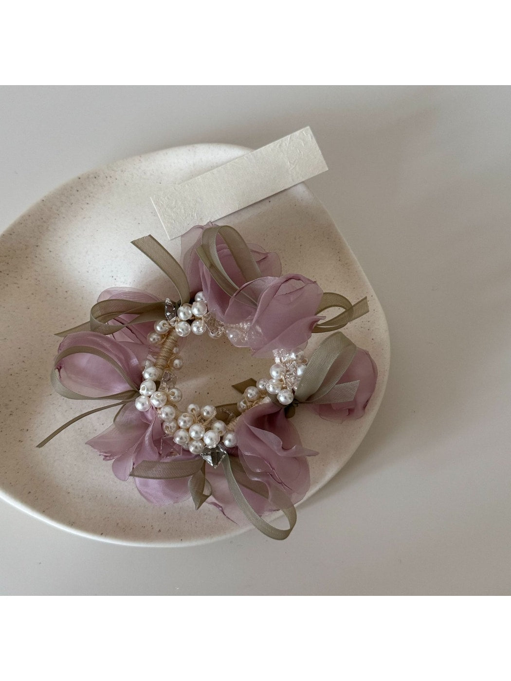 Gifty - Polyester Mesh Flower Ruffle Hair Tie