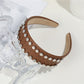 Gifty - PU Double Row Studded Geometric Headband