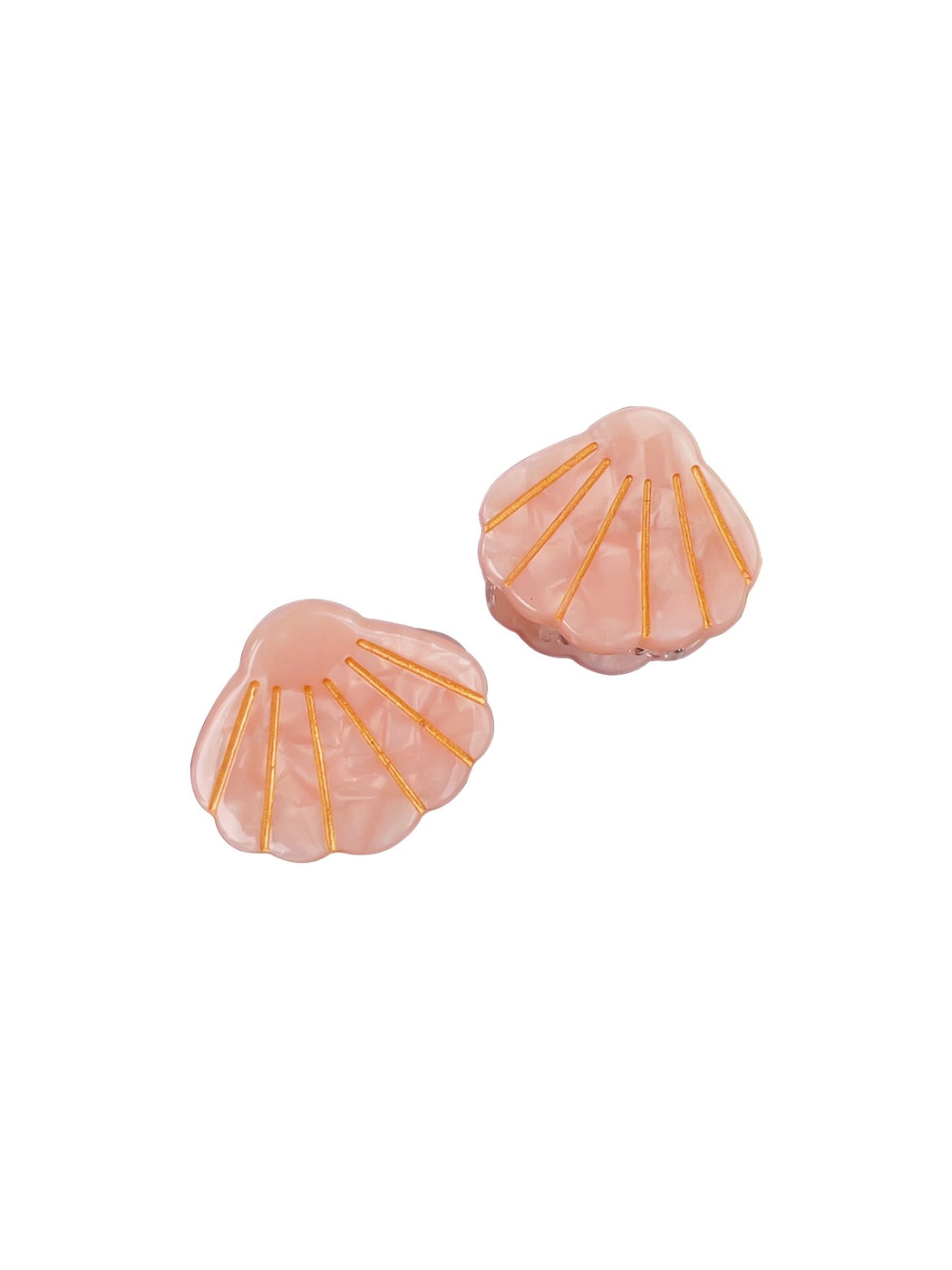 Beau - Acetate Fiber Fan Motif Alloy Claw Clip