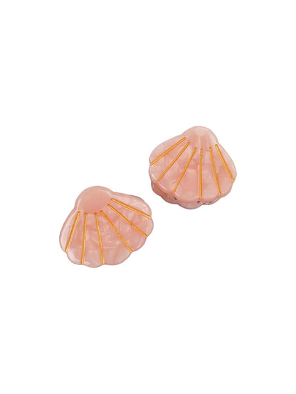 Beau - Acetate Fiber Fan Motif Alloy Claw Clip