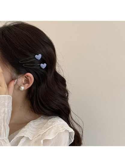 Beau - Sweet Heart Detail Side Styling Hair Clip Set