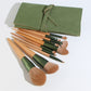 Smoosh - 10 Piece Green Makeup Brush Set