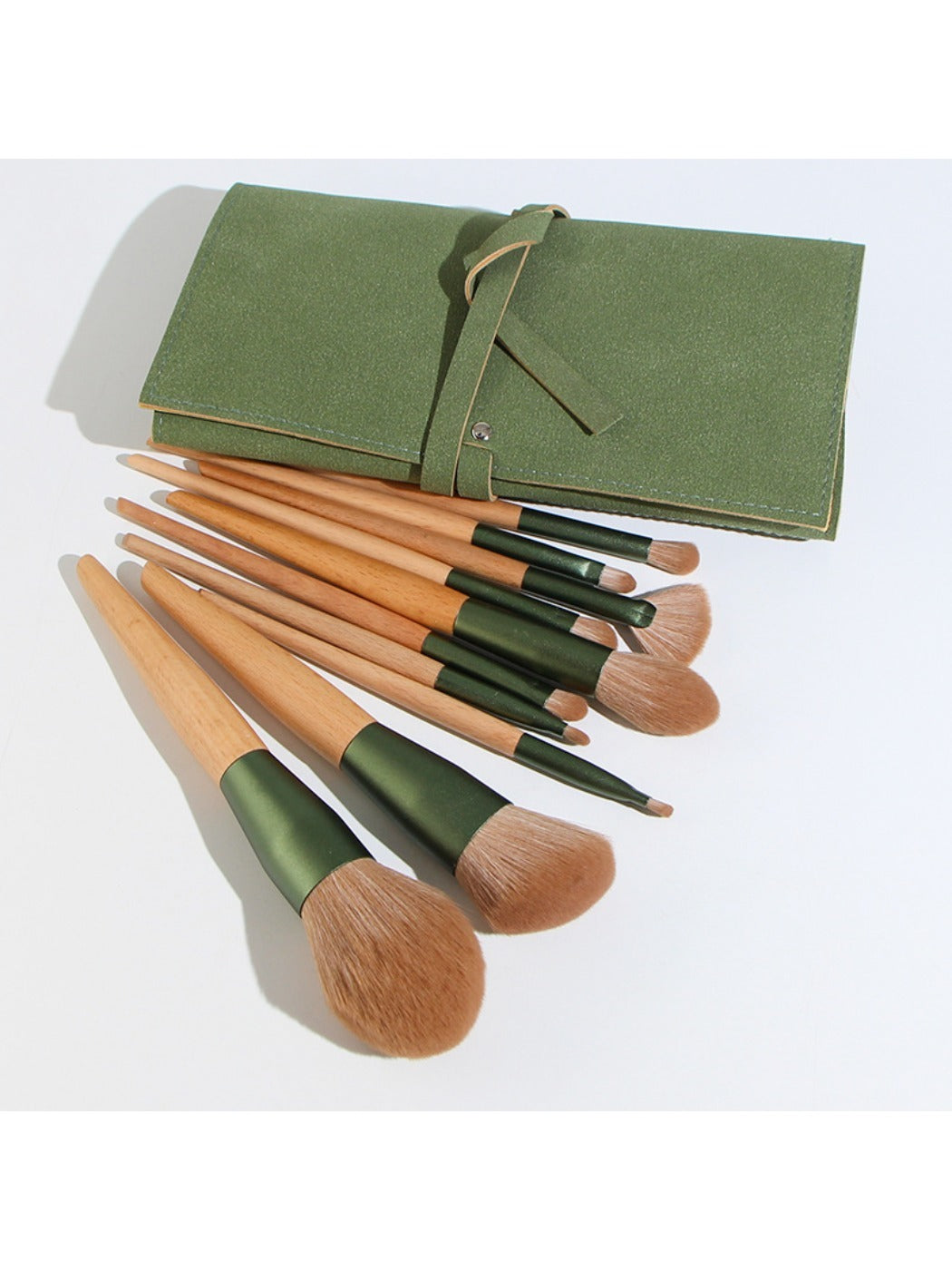 Smoosh - 10 Piece Green Makeup Brush Set