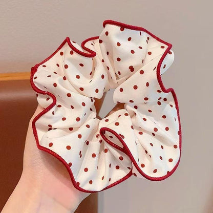 Gifty - Checked Print Detail Polyester Scrunchie
