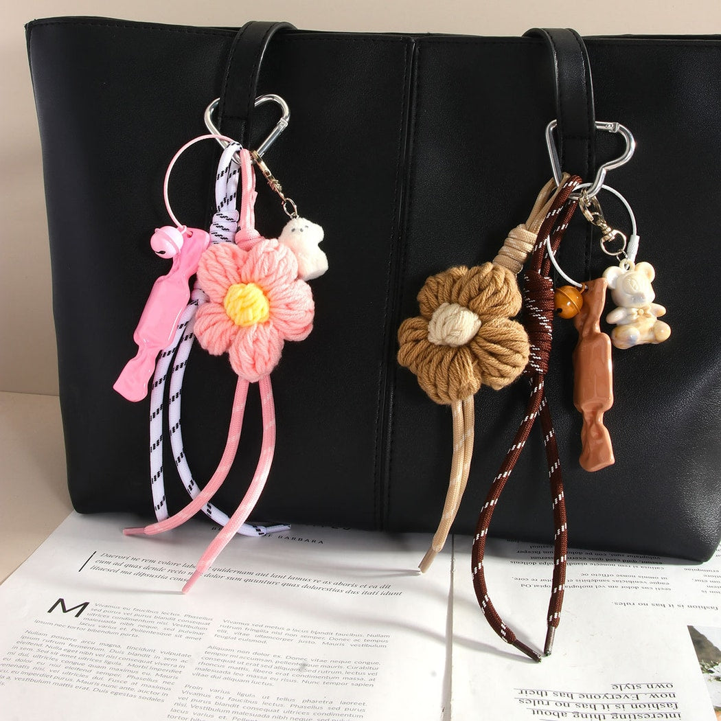 Keypus - Petal Detail Dog Key Ring Bag Charm
