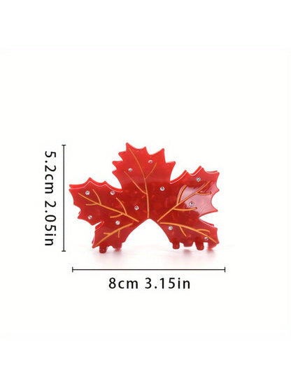 Beau - Simulated Maple Leaf Acetate Hair Claw Clip