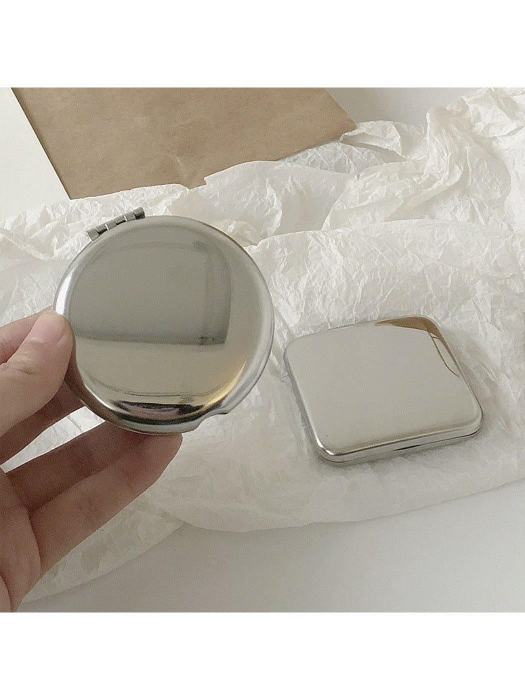 Mirroray - Stainless Steel Portable Double Mirror