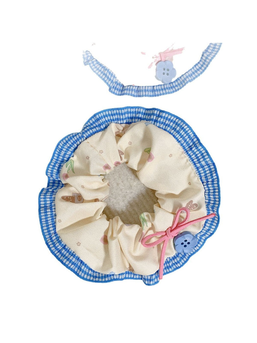 Gifty - Red Blue Button Hair Ring