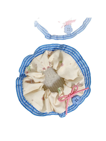 Gifty - Red Blue Button Hair Ring